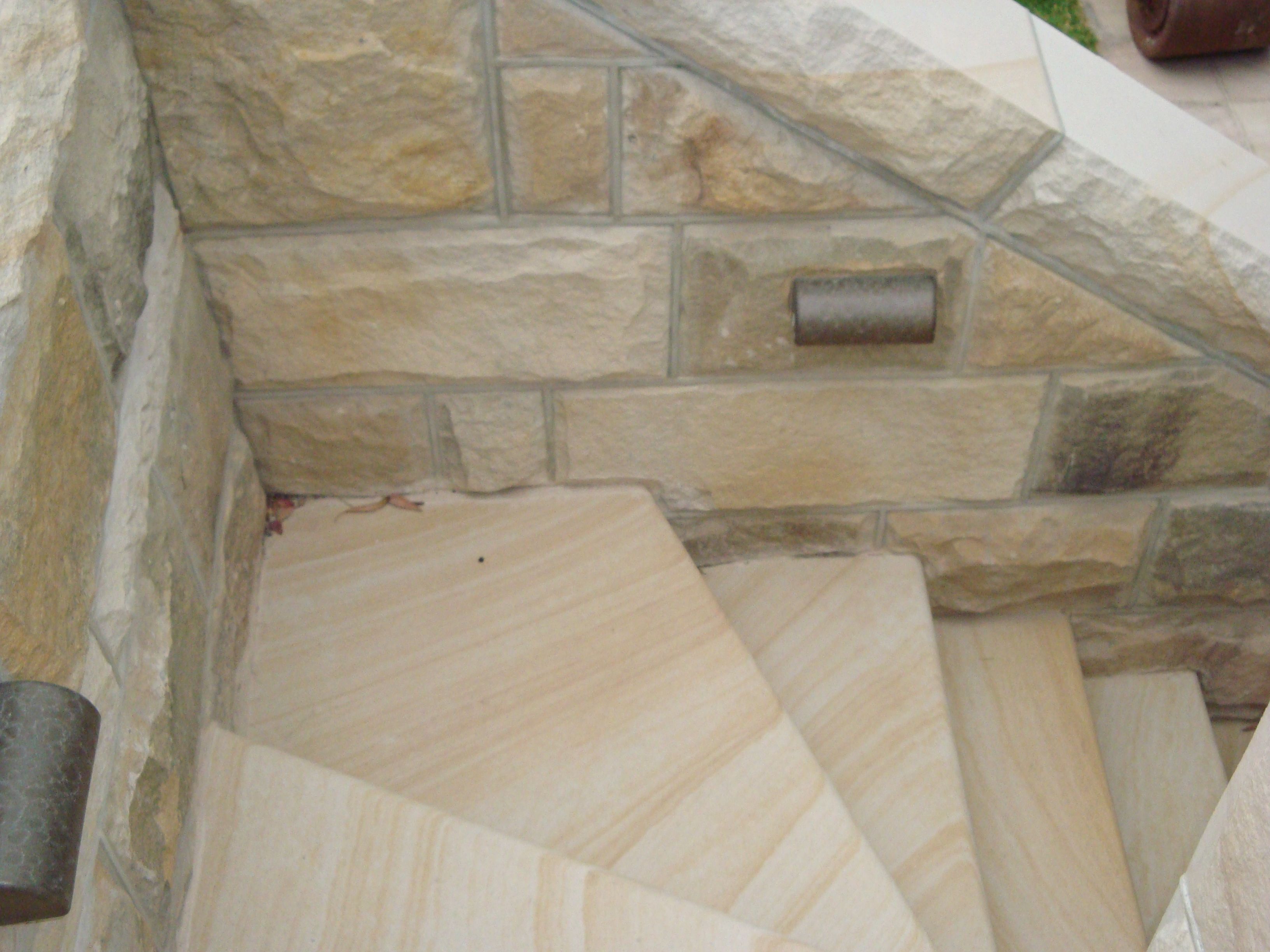 Stone steps looking down