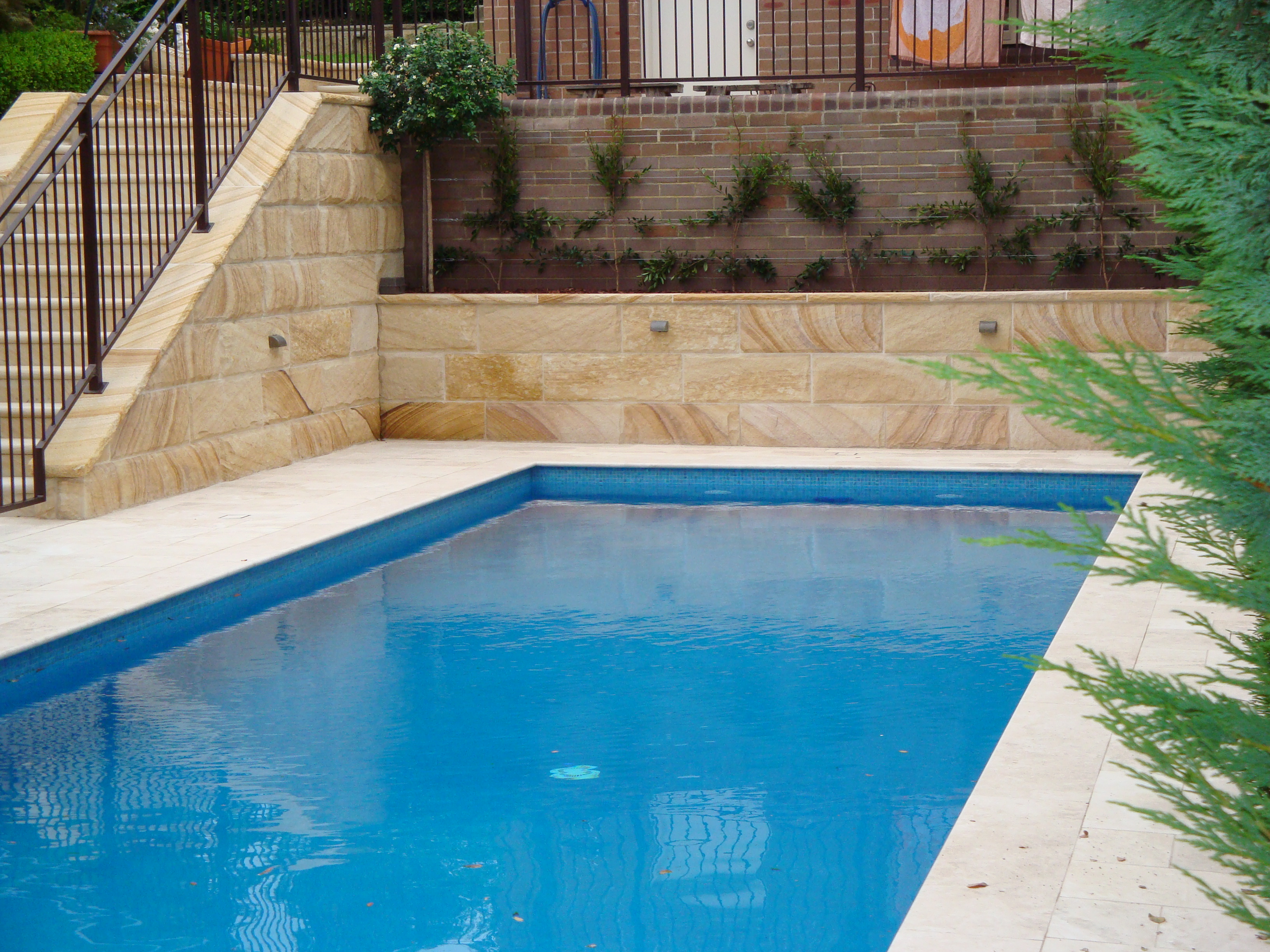 Pool with stone surrounds